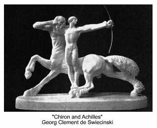 Chiron educates Achilles by Swiecinski