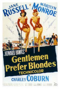 Movie poster for Gentlemen Prefer Blondes