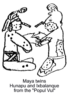Mayan twins Hunapu and Ixblanque