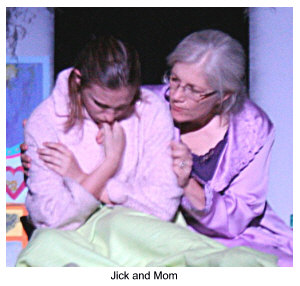 Jick is comforted by Mom