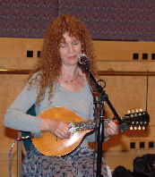 MaryAnn Harris playing the mandolin