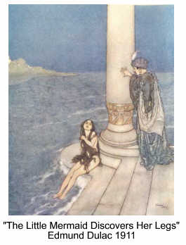 The Little Mermaid Discovers Her Legs - Edmund Dulac 1911