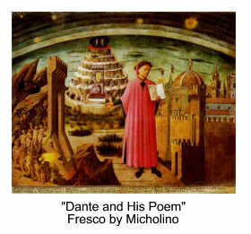 Dante and His Poem, a fresco by Micholino