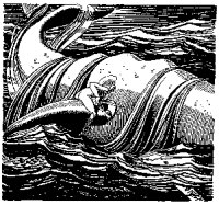 Moby Dick and the harpooner