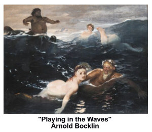 Playing in the Waves by Arnold Bocklin