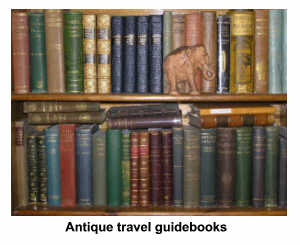 Antique travel guidebooks