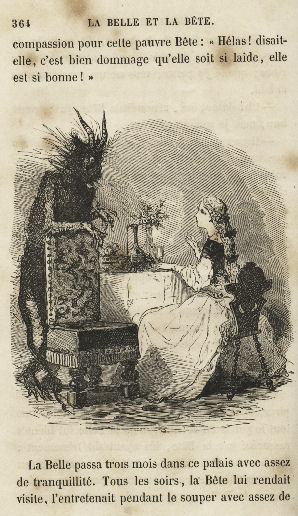 Beauty and the Beast from Madame de Villeneuve 1765