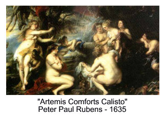 Artemis Comforts Calisto by Rubens