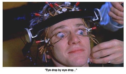 The eye operation from Clockwork Orange