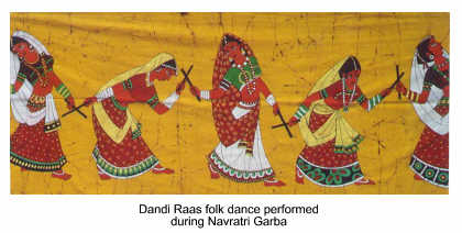 Dandia Raas folk dance performed on Navratri Garba