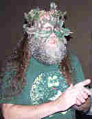 John Monogue in Green Man mask