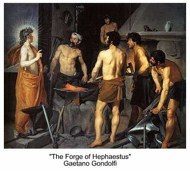 The forge of Hephaestus