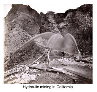 Hydrolic mining in California