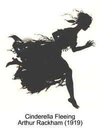 Cinderella Fleeing by Arthur Rackham