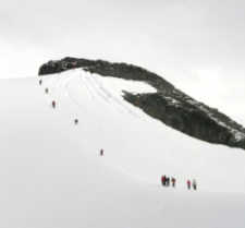 Antarctic walk up hill