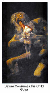 Saturn Consumes His Child by Goya
