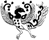 Geruda, probably the oldest of the great birds. Having many characteristics that are similar to the roc, the Garuda was capable of blocking out the sun with its body, and picking up elephants in it talons. It had an eagle's beak and wings with a human's body. His face was white, his wings scarlet and his body golden. Sometimes it was called the bird of life. This bird was the mount of Vishnu. Sometimes it was thought that this bird was the incarnation of the fire god because of how brightly it shone at birth.