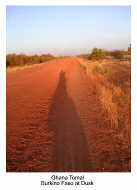 Ghana Tomali road at dusk