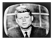 Kennedy on television screen